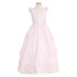 Rain Kids Pink Bridal Satin Adjustable Corset Dress Little Girl 2T-20 - SophiasStyle.com