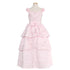 Rain Kids Pink Bridal Satin Adjustable Corset Dress Little Girl 2T-20 - SophiasStyle.com