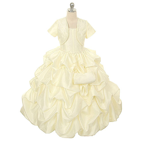 Rain Kids Ivory Pick Up Special Occasion Dress Little Girls 2T-6 - SophiasStyle.com