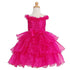The Rain Kids Pink Organza Off Shoulder Flower Girl Dress Girls 6M-4T - SophiasStyle.com