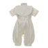 Rain Kids Little Boys Ivory Silk Button Stole Hat Baptism Romper 2-3T - SophiasStyle.com