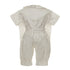 Rain Kids Baby Boys Ivory Silk Stole Hat Baptism Romper Jumpsuit 6-12M - SophiasStyle.com