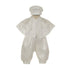 Rain Kids Baby Boys White Silk Cross Cape Hat Baptism Romper Jumpsuit 6-12M - SophiasStyle.com