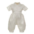 Rain Kids Baby Boys White Silk Cross Cape Hat Baptism Romper Jumpsuit 6-12M - SophiasStyle.com