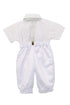 Rain Kids Baby Boys White Satin Shorts Cotton Shirt Baptism Outfit Set 6-12M - SophiasStyle.com