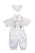 Rain Kids Baby Boys White Satin Shorts Cotton Shirt Baptism Outfit Set 6-12M - SophiasStyle.com