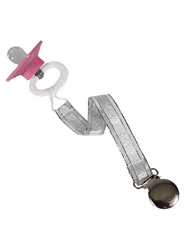Little Things Mean A Lot Unisex White Silver Universal Pacifier Clip - SophiasStyle.com