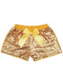 Girls Gold Sequin satin bow Elastic Waist Shorts 0M-8 - SophiasStyle.com