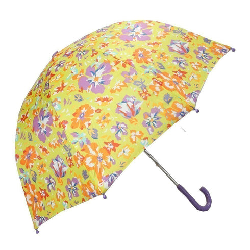 Pluie Pluie Girls Lime Floral Umbrella - SophiasStyle.com