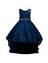Rain Kids Girls Multi Color Beaded Full Lace Hi-Low Flower Girl Dress 4-14 - SophiasStyle.com