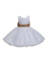 Rain Kids Girls Multi Color Beaded Floral Lace Bow Flower Girl Dress 6M-12 - SophiasStyle.com