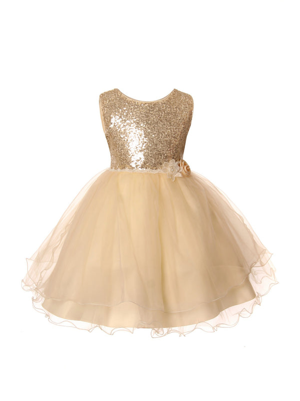 Rain Kids Girls Multi Color Sequin Organza Tulle Special Occasion Dress 3-12 - SophiasStyle.com