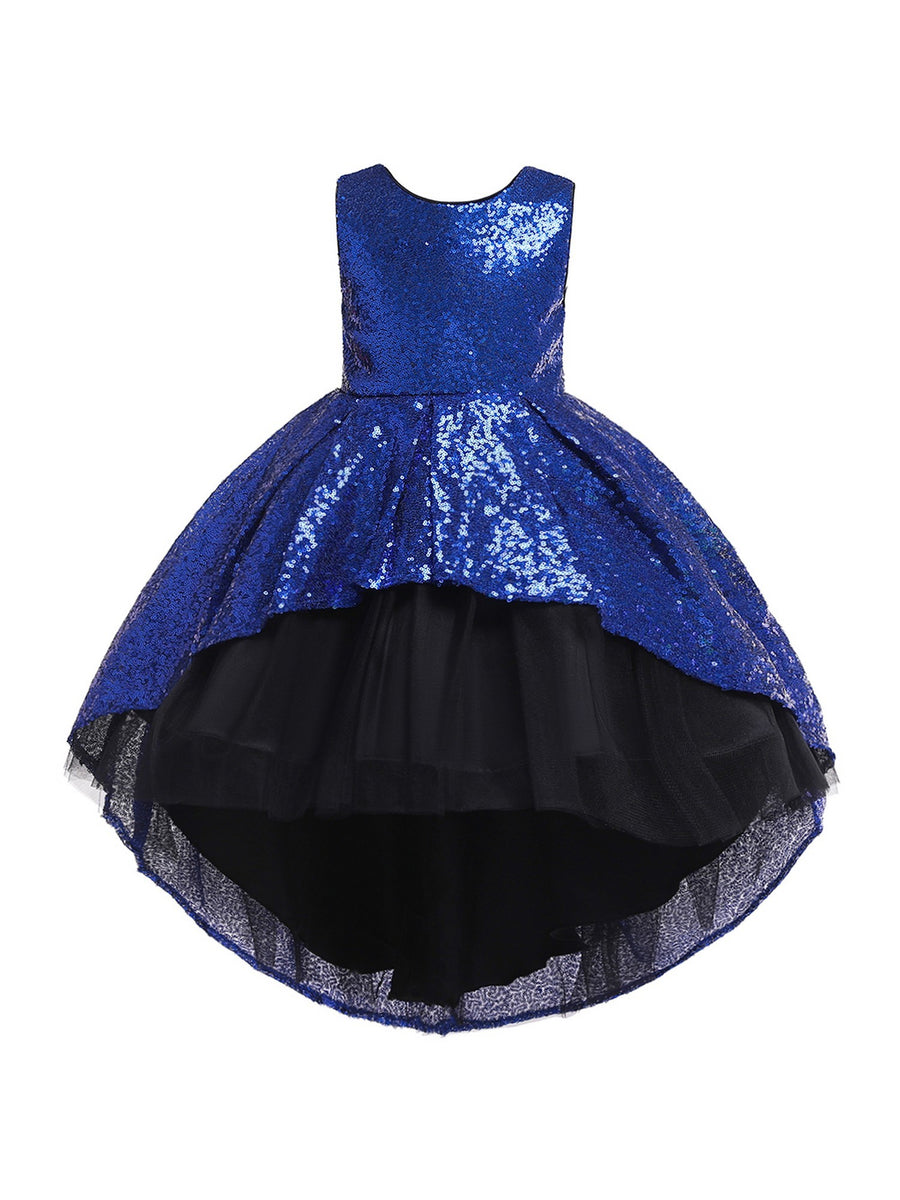 nordstrom blue midi dress Rain Kids Little Girls Pink Sequin Hi-Low Skirt Tulle Christmas Dress 6