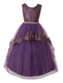 Rain Kids Girls Multi Color Floral Trim Accent Glamorous Occasion Dress 4-14 - SophiasStyle.com