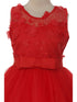 Rain Kids Big Girls Red 3D Floral Applique Elegant Christmas Dress 8-14 - SophiasStyle.com