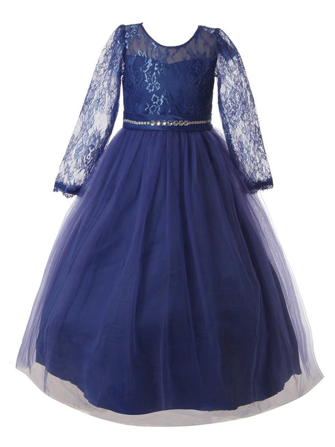 Rain Kids Girls Multi Color Lace Floor Tulle Special Occasion Dress 4-14 - SophiasStyle.com