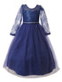 Rain Kids Girls Multi Color Lace Floor Tulle Special Occasion Dress 4-14 - SophiasStyle.com
