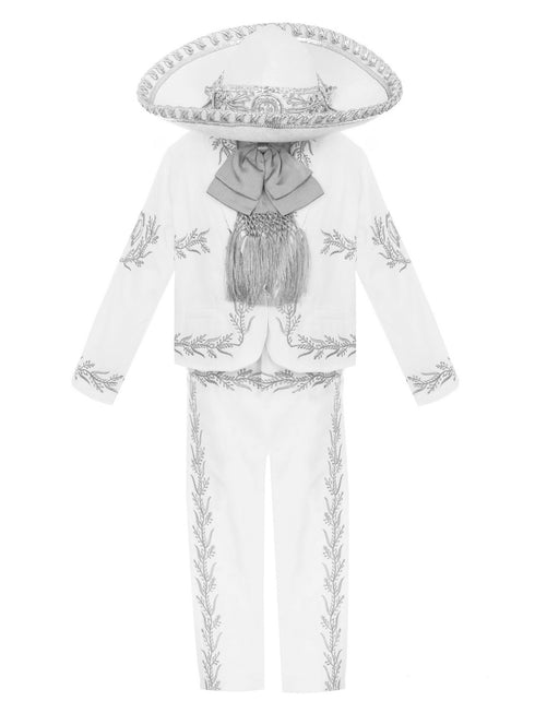 Rain Kids Boys White Charro 6pc Formal Suit Hat Set 6M-6 - SophiasStyle.com
