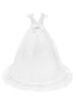Rainkids Big Girls White Cap Sleeve Rhinestones Trim Bow Communion Dress 7-20 - SophiasStyle.com