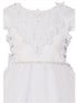 Rainkids Big Girls White Cap Sleeve Rhinestones Trim Bow Communion Dress 7-20 - SophiasStyle.com