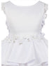 Rainkids Girls White Embroidered Cap Sleeve Tunic Sequins Communion Dress 7-16 - SophiasStyle.com