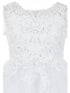 Rainkids Girls White Long Sleeve Lace Sequins Plus Size Communion Dress 7.5-16.5 - SophiasStyle.com
