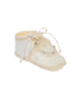 Baby Boys Ivory Satin Rhinestones Laces Baptism Shoes S-L - SophiasStyle.com