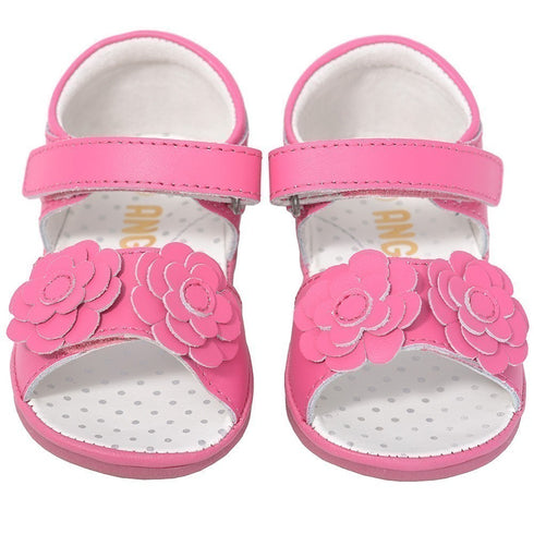 Cute Fuchsia Flower Strap Spring Sandals Baby Girls 1-Toddler 7 - SophiasStyle.com
