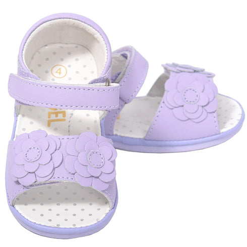 Cute Lilac Flower Strap Spring Sandals Baby Girls 1-Toddler 7 - SophiasStyle.com