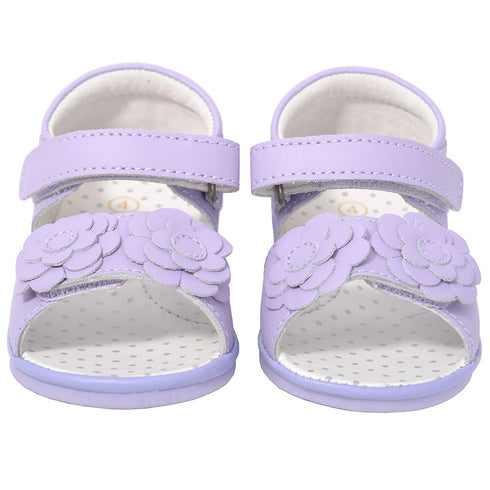 Cute Lilac Flower Strap Spring Sandals Baby Girls 1-Toddler 7 - SophiasStyle.com