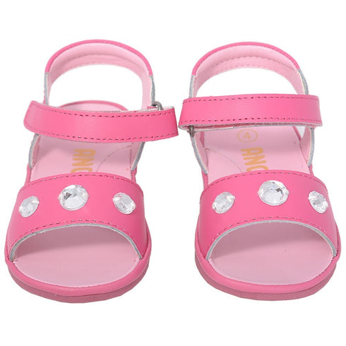 Angel Fuchsia Jeweled Strap Sandals Baby Girls 1-Toddler Girls 7 - SophiasStyle.com
