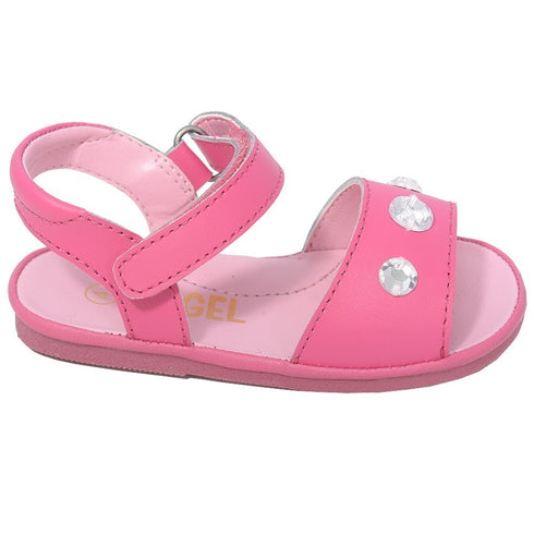 Angel Fuchsia Jeweled Strap Sandals Baby Girls 1-Toddler Girls 7 - SophiasStyle.com