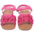 L'Amour Fuchsia Sparkle Flower Strap Summer Sandal Little Girl 11-2 - SophiasStyle.com