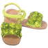 L'Amour Lime Sparkle Flower Summer Sandal Toddler Girl 5-10 - SophiasStyle.com