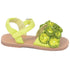 L'Amour Lime Sparkle Flower Strap Summer Sandal Little Girl 11-2 - SophiasStyle.com