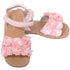 L'Amour Pink Sparkle Flower Summer Sandal Toddler Girl 5-10 - SophiasStyle.com