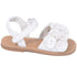L'Amour White Sparkle Flower Summer Sandal Toddler Girl 5-10 - SophiasStyle.com