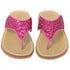 L'Amour Fuchsia T Strap Flip Flop Summer Spring Sandal Girl 11-4 - SophiasStyle.com