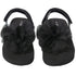 L'Amour Black Sequin Strap Flower Flip Flop Sandals Toddler Girls 5-10 - SophiasStyle.com