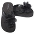 L'Amour Black Sequin Strap Flower Flip Flop Sandals Little Girls 11-4 - SophiasStyle.com