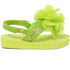 L'Amour Green Sequin Strap Flower Flip Flop Sandals Toddler Girls 5-10 - SophiasStyle.com