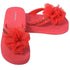 L'Amour Red Sequin Strap Flower Flip Flop Sandals Little Girls 11-4 - SophiasStyle.com