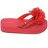 L'Amour Red Sequin Strap Flower Flip Flop Sandals Little Girls 11-4 - SophiasStyle.com