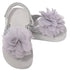 L'Amour Silver Sequin Strap Flower Flip Flop Sandals Toddler Girl 5-10 - SophiasStyle.com