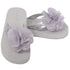 L'Amour Silver Sequin Strap Flower Flip Flop Sandals Little Girls 11-4 - SophiasStyle.com