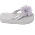 L'Amour Silver Sequin Strap Flower Flip Flop Sandals Little Girls 11-4 - SophiasStyle.com