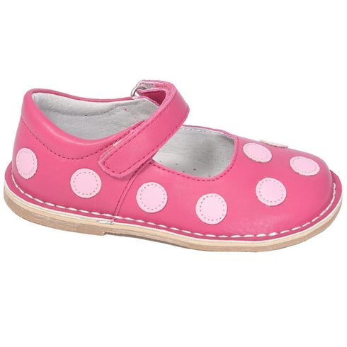 L'Amour Fuchsia Pink Dot Mary Jane Dress Shoe Baby Toddler Girl 4-10 - SophiasStyle.com