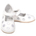 L'Amour White Silver Dot Mary Jane Dress Shoe Little Girl 11-12 - SophiasStyle.com