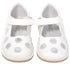 L'Amour White Silver Dot Mary Jane Dress Shoe Little Girl 11-12 - SophiasStyle.com