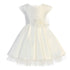 Sweet Kids Big Girls Off-White Full Pleated Satin Junior Bridesmaid Dress 7-12 - SophiasStyle.com